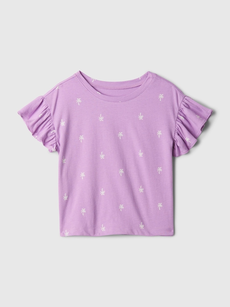 Gap Purple Ruffle Short Sleeve T-Shirt (Newborn-5yrs) - Image 1 of 2