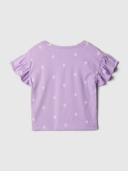 Gap Purple Ruffle Short Sleeve T-Shirt (Newborn-5yrs) - Image 2 of 2