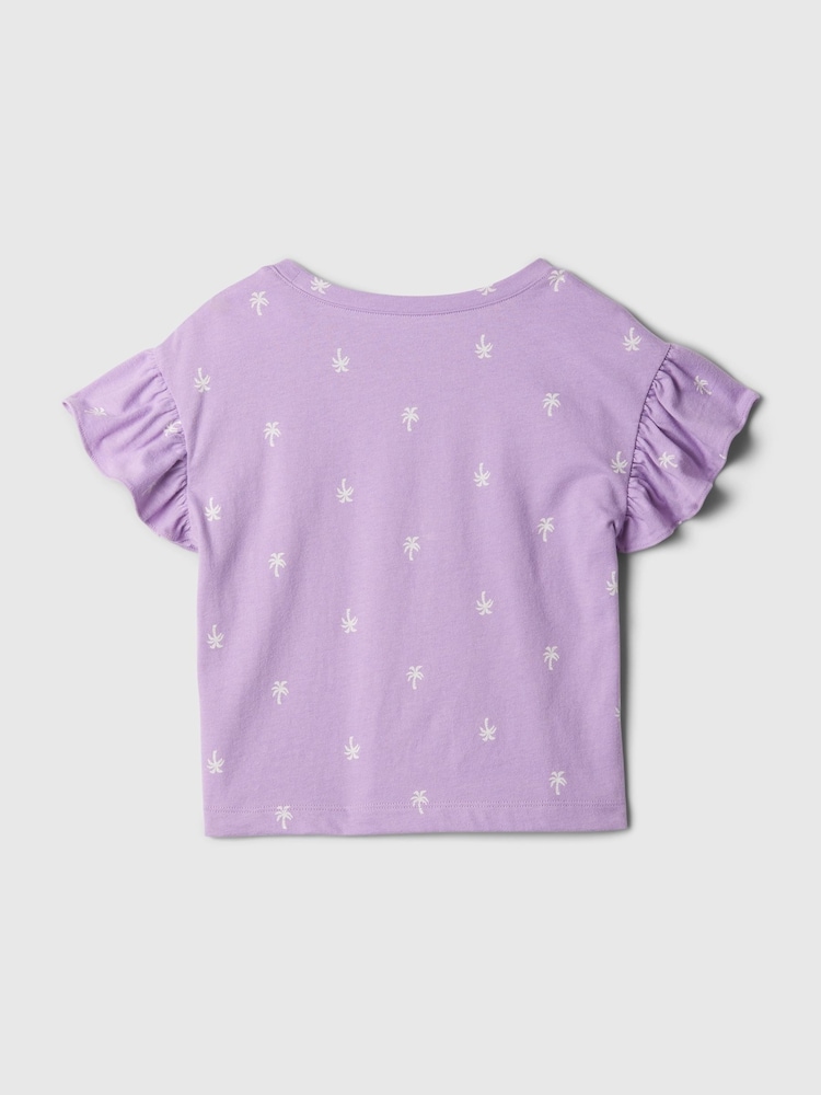 Gap Purple Ruffle Short Sleeve T-Shirt (Newborn-5yrs) - Image 2 of 2