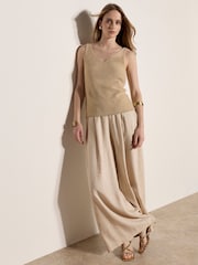 Apricot Gold Gold Sparkle Knitted Cami Top - Image 2 of 5