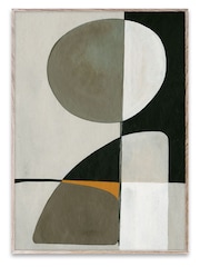 Paper Collective Grey The Voice Within 02 Framed Wall Art Print in Natural Oak Frame - Image 1 of 4