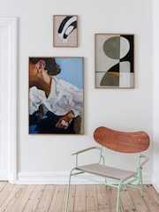Paper Collective Grey The Voice Within 02 Framed Wall Art Print in Natural Oak Frame - Image 4 of 4