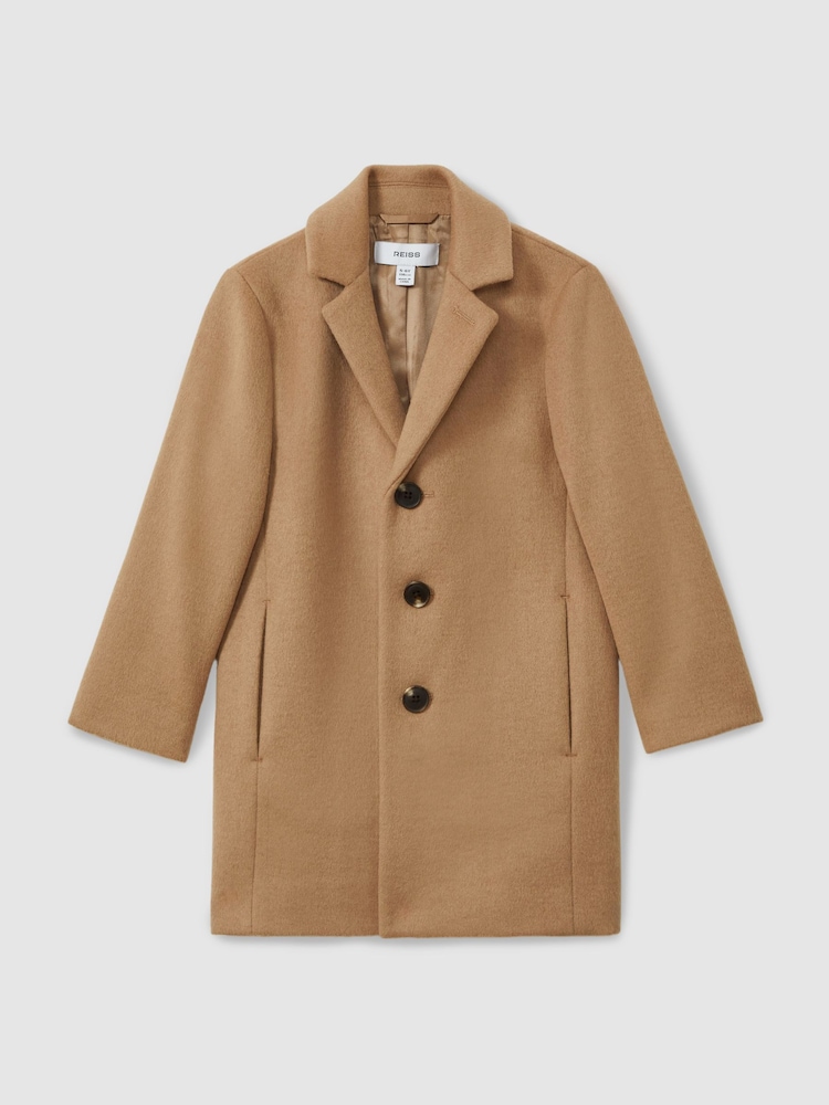 Reiss Camel Gable 3-9 yrs Single Breasted Overcoat - Image 2 of 4
