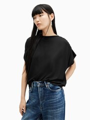 AllSaints Black Natalie T-Shirt - Image 1 of 7
