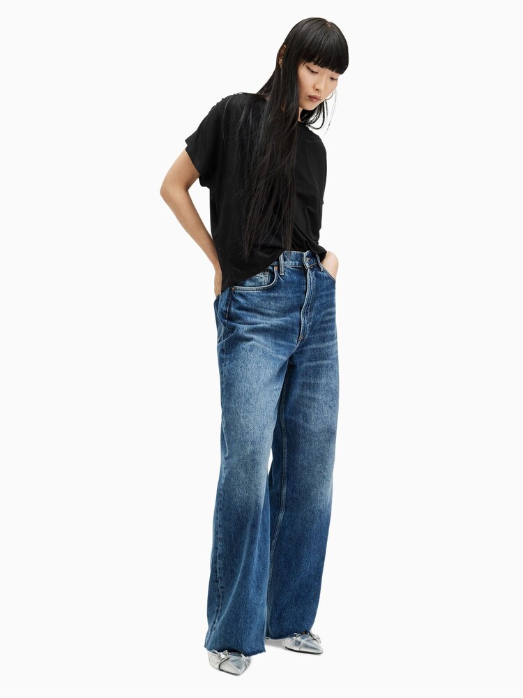 AllSaints Black Natalie T-Shirt - Image 4 of 7