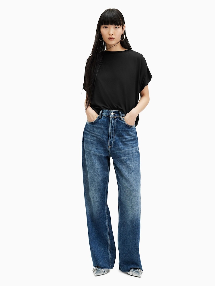 AllSaints Black Natalie T-Shirt - Image 5 of 7