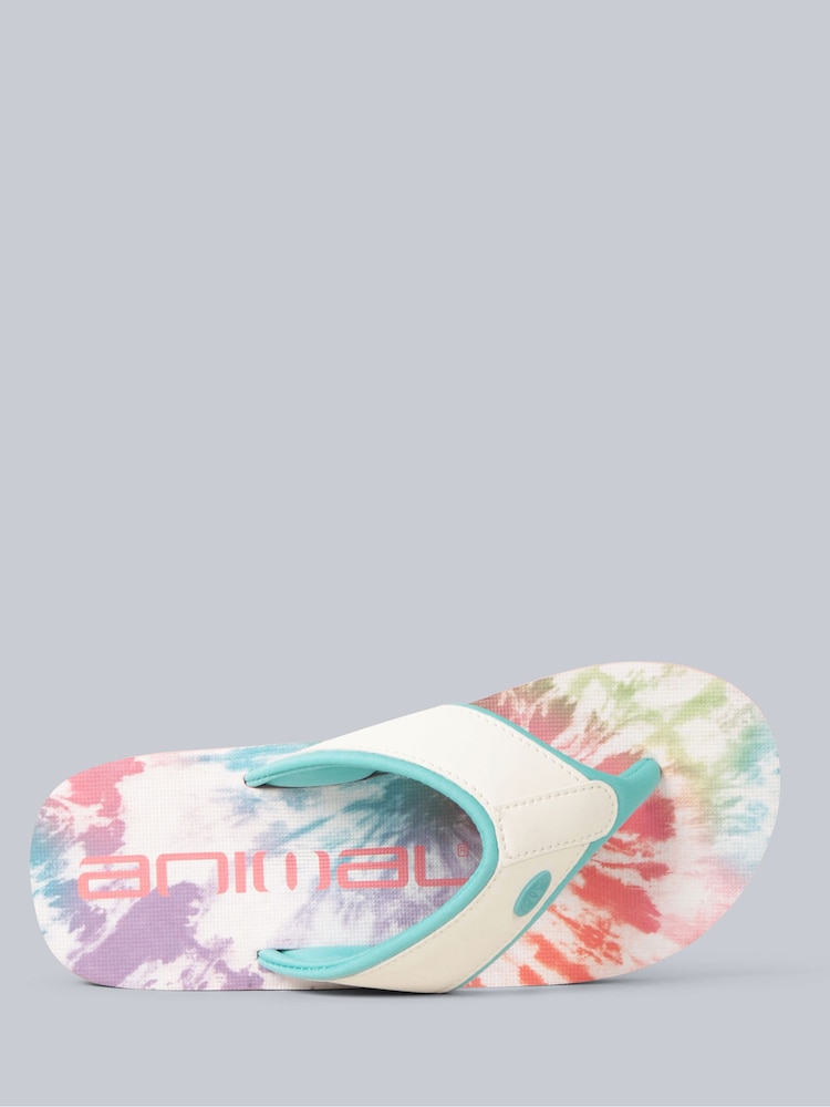 Animal White Kids Swish Flip-Flops - Image 2 of 5