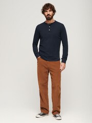 Superdry Blue 100% Cotton Merchant Store Jersey Grandad Top - Image 3 of 6