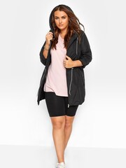 Yours Curve Black Pocket Parka With Contrast Jacket - Image 2 of 5