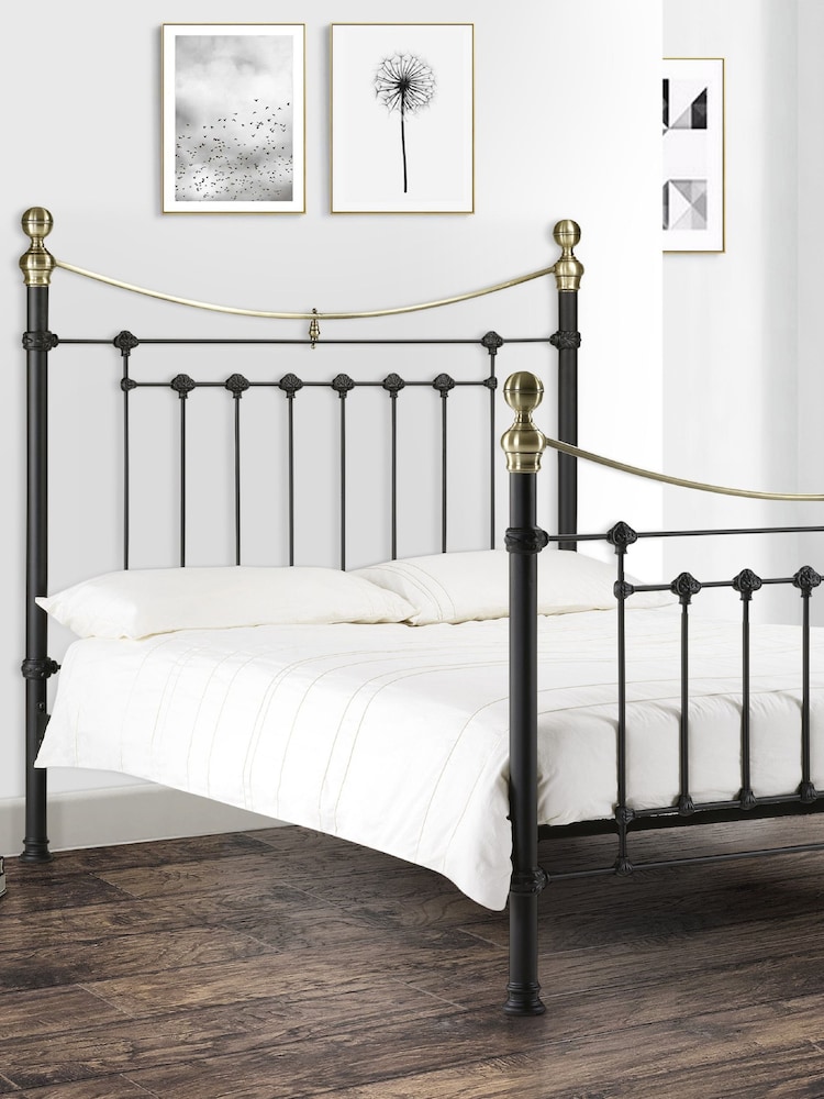 Julian Bowen Stone White Victoria Metal Bed - Image 1 of 2