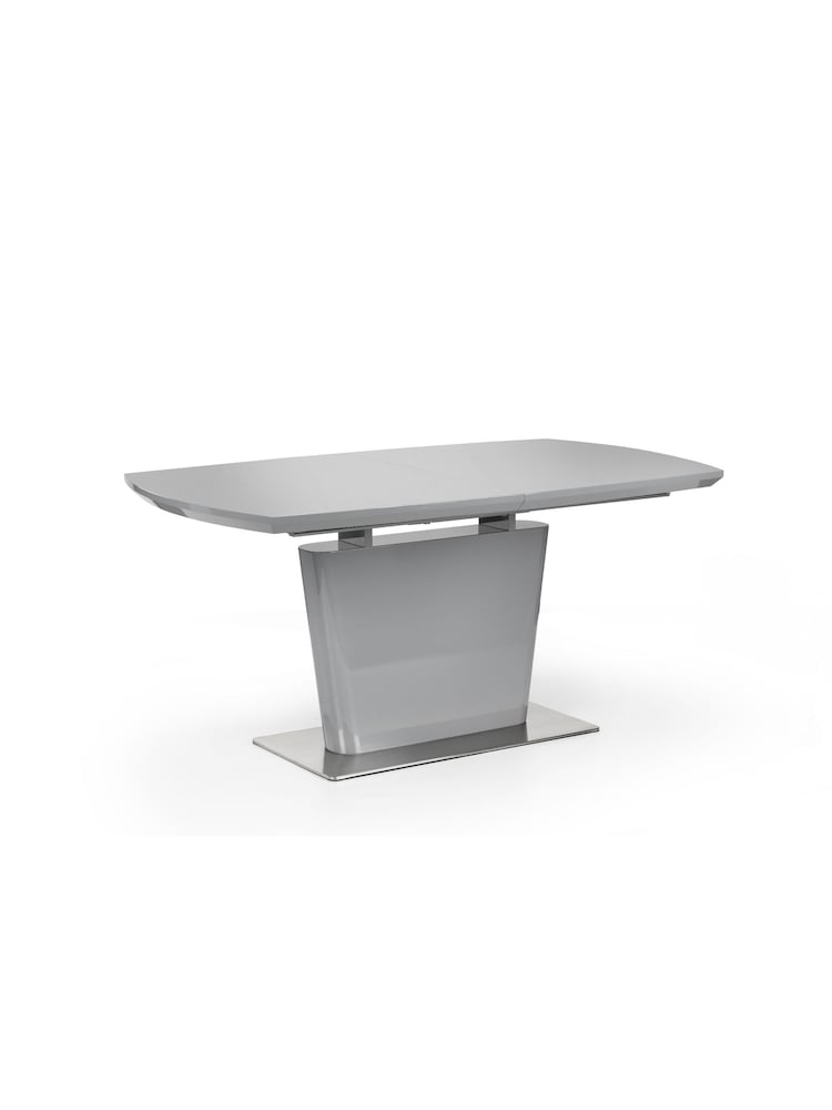 Julian Bowen Dusk Grey Como High Gloss Extending Table - Image 2 of 6