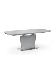 Julian Bowen Dusk Grey Como High Gloss Extending Table - Image 3 of 6