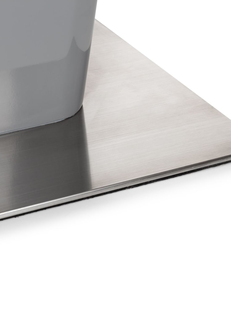 Julian Bowen Dusk Grey Como High Gloss Extending Table - Image 6 of 6