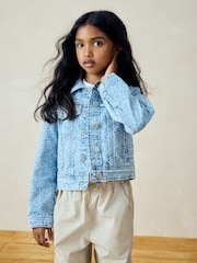 Mid Blue Denim Denim Heart Western 100% Cotton Jacket (3-16yrs) - Image 3 of 10