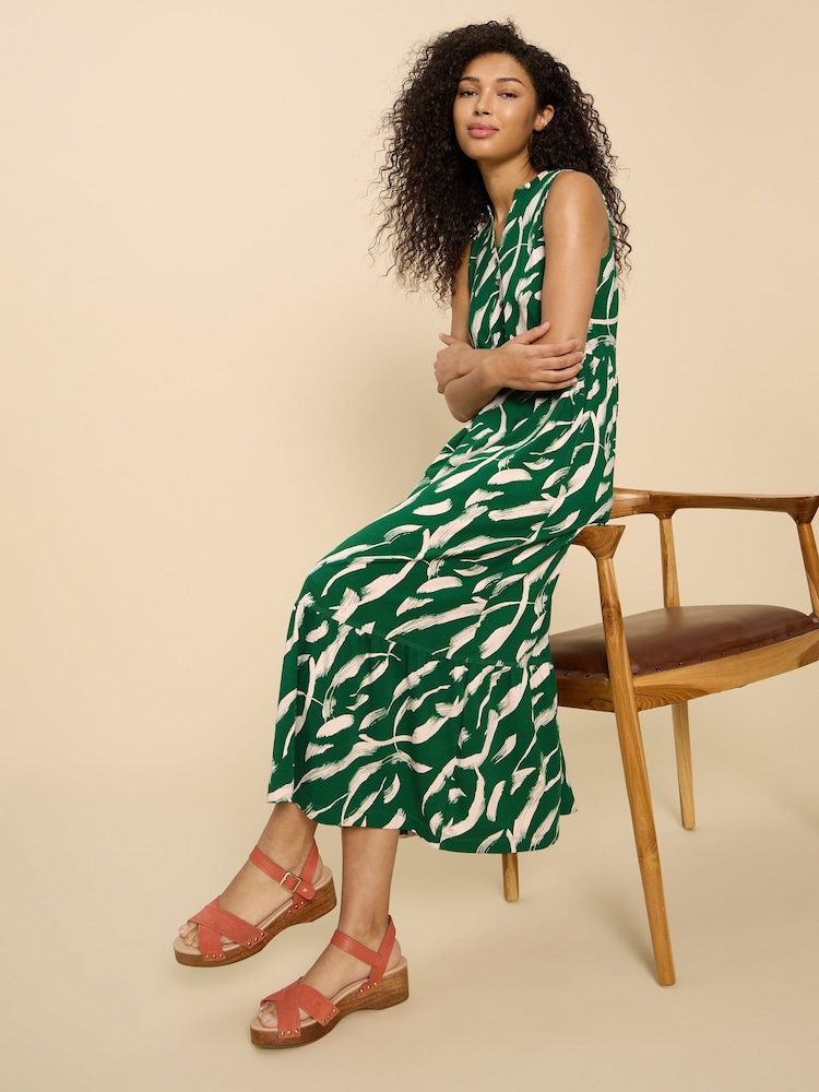 White Stuff Green Sonia Jersey Maxi Dress - Image 1 of 7