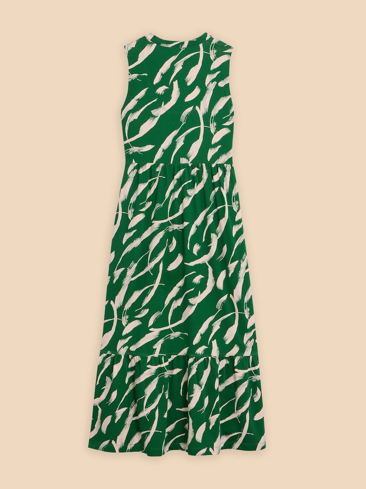 White Stuff Green Sonia Jersey Maxi Dress - Image 6 of 7
