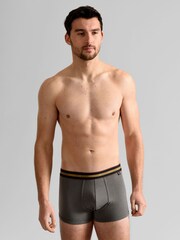 Ted Baker Black Cotton Trunks 3 Pack - Image 1 of 8