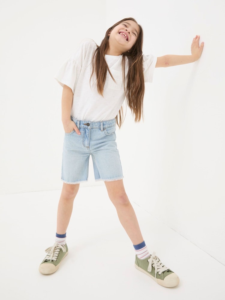 FatFace Blue Denim Bermuda Shorts - Image 2 of 5 FatFace Blue Denim Bermuda Shorts - Image 2 of 5