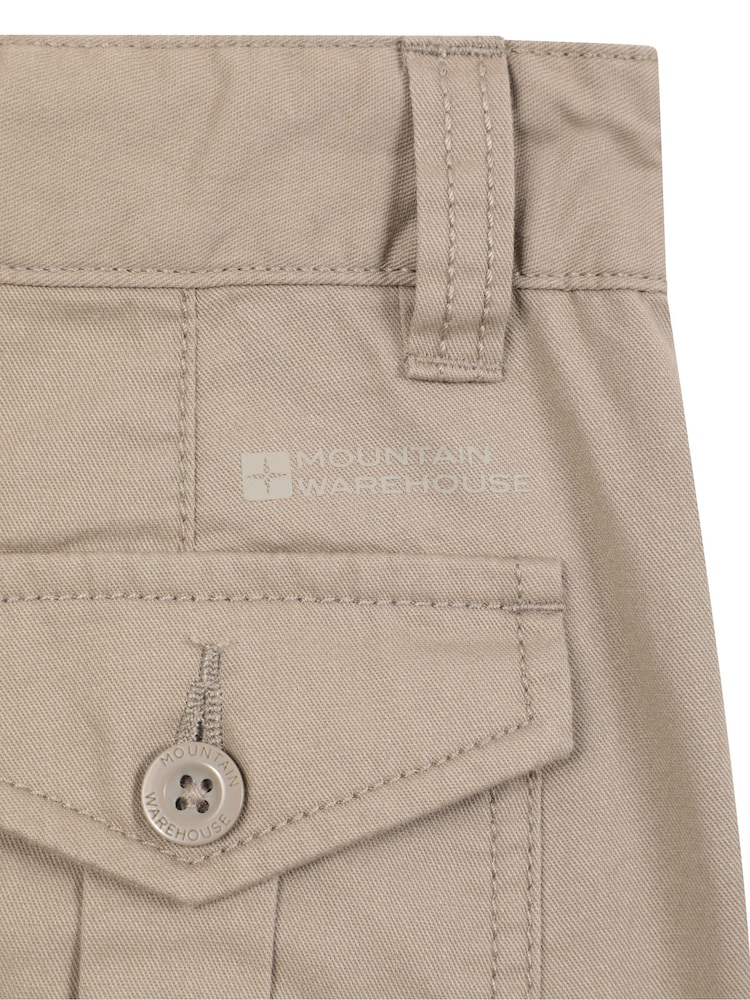 Mountain Warehouse Natural Kids 100% Cotton Cargo Shorts - Image 5 of 6