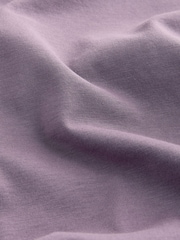 Lavender Purple Long Sleeve Crew Neck 100% Cotton T-Shirt - Image 8 of 8