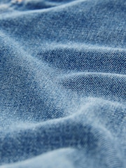 Dark Blue Dart Detail Barrel 100% Cotton Jeans - Image 6 of 7
