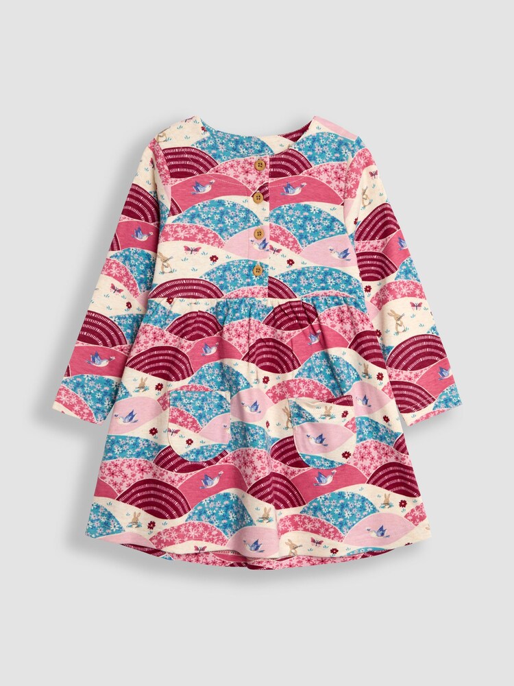 JoJo Maman Bébé Purple Bunny Hills Button Front Dress - Image 2 of 3