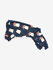 Navy Blue Matching Family Pets Christmas Penguin Pyjamas - Image 5 of 7