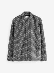 Black/White Tapestry Shacket Overshirt - Image 5 of 8