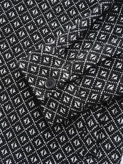 Black/White Tapestry Shacket Overshirt - Image 7 of 8
