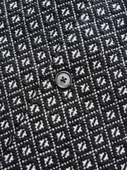 Black/White Tapestry Shacket Overshirt - Image 8 of 8