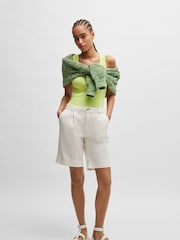 BOSS Green Slim Fit Stretch Ribbed Scoop Neck Vest - Image 2 of 5