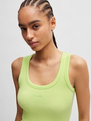 BOSS Green Slim Fit Stretch Ribbed Scoop Neck Vest - Image 4 of 5