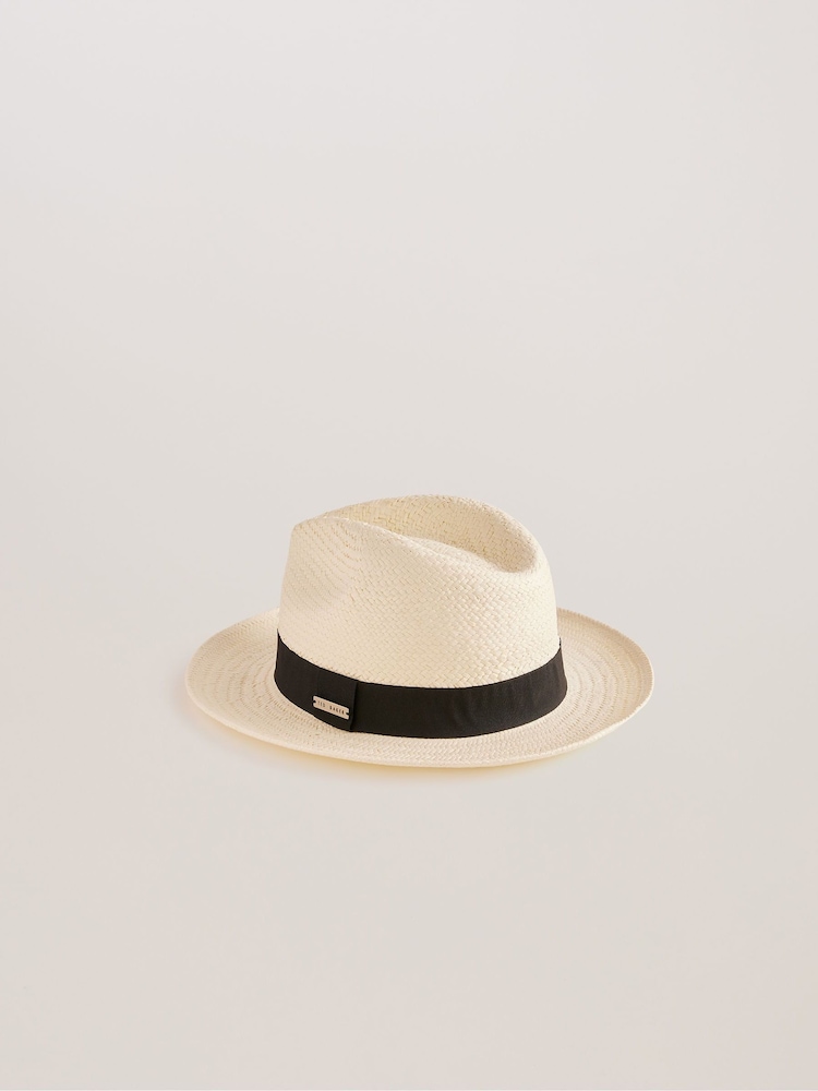 Ted Baker Cream Adrien Panama Hat - Image 4 of 4