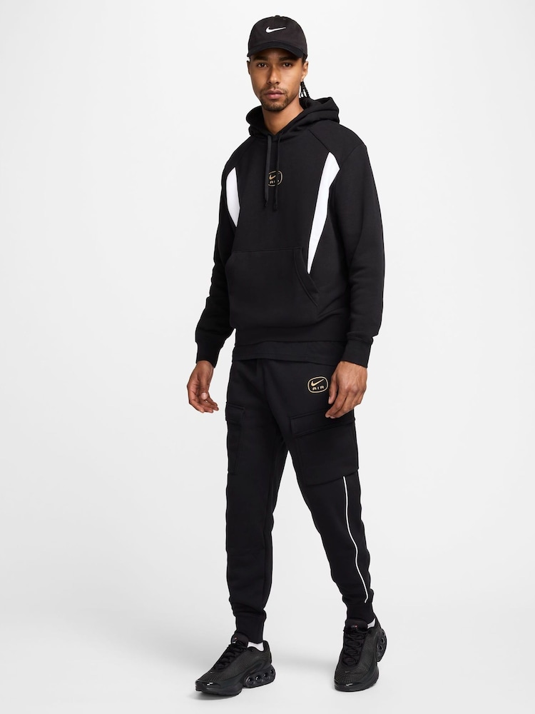 Nike Black Air Fleece Pullover Hoodie - Image 6 of 6