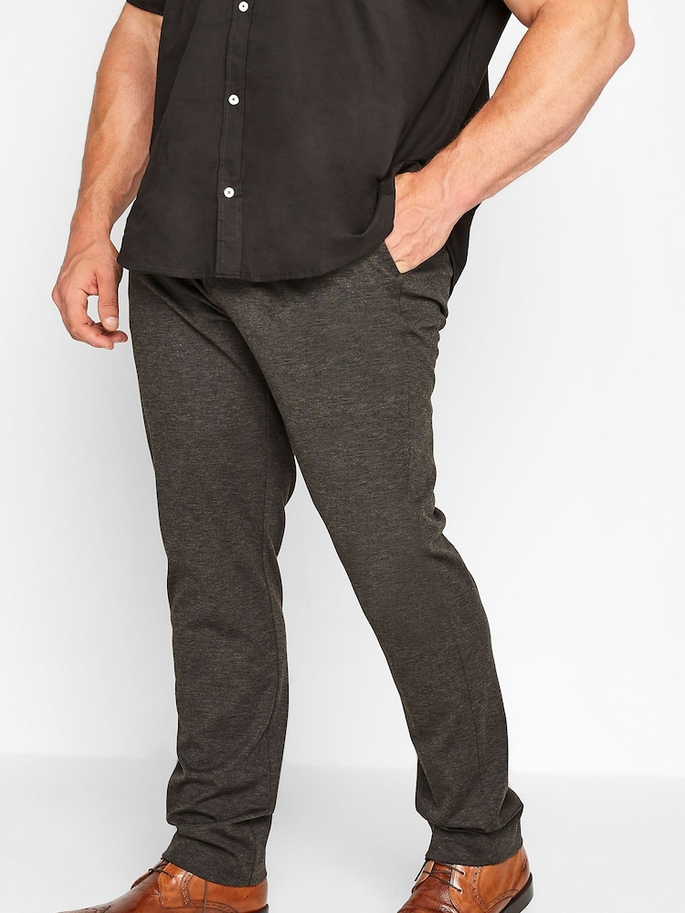 BadRhino Big & Tall Grey Stretch Regular Fit Trousers - Image 2 of 3
