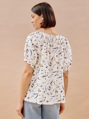 Albaray Sprig Pressed Floral White Blouse - Image 2 of 4