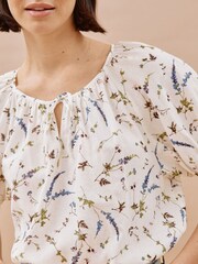 Albaray Sprig Pressed Floral White Blouse - Image 3 of 4