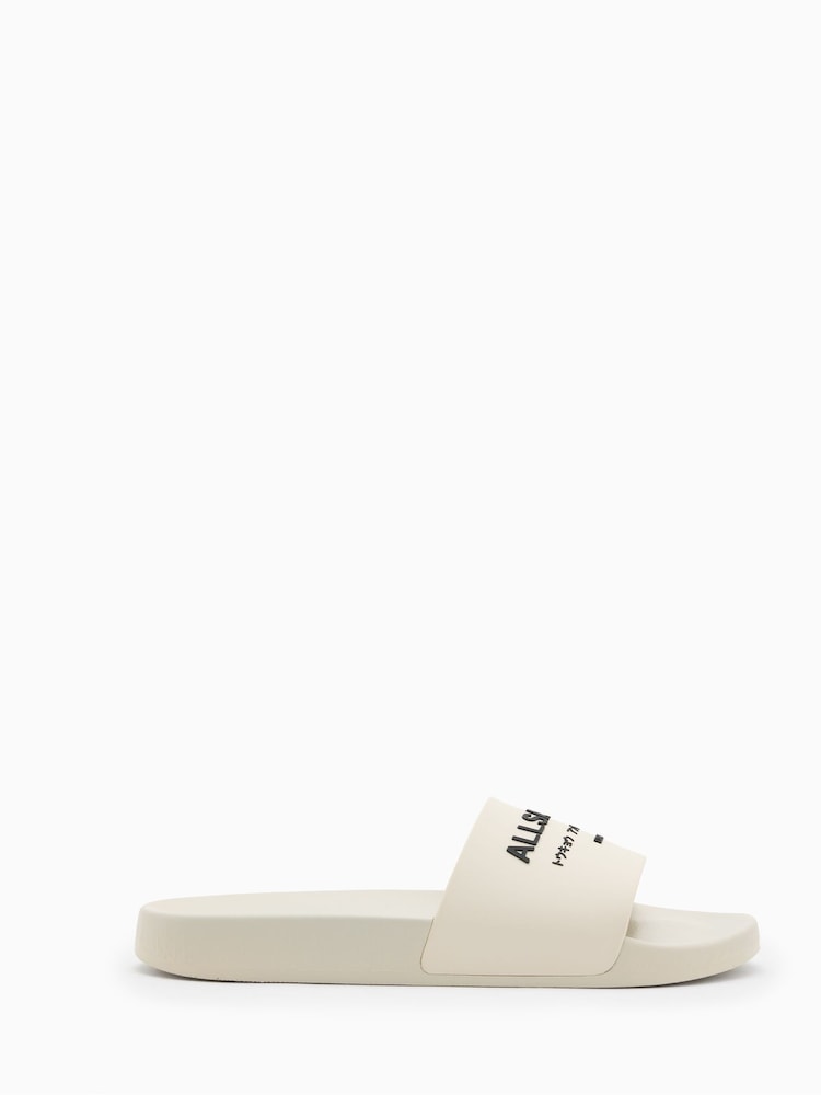 AllSaints White Underground Sliders - Image 1 of 5