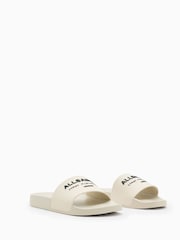 AllSaints White Underground Sliders - Image 2 of 5