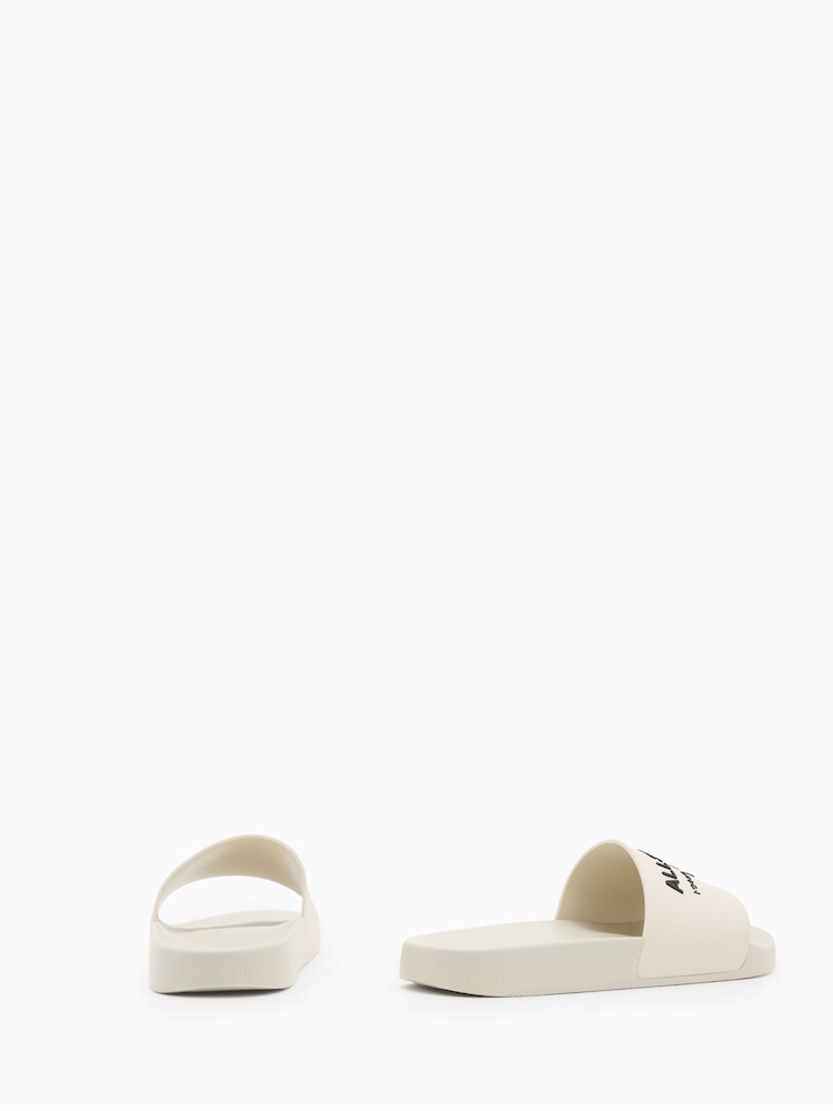 AllSaints White Underground Sliders - Image 5 of 5