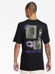 Schwarz - Nike Back Graphic Printed T-Shirt - Bild 1 von 3