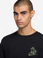 Schwarz - Nike Back Graphic Printed T-Shirt - Bild 3 von 3
