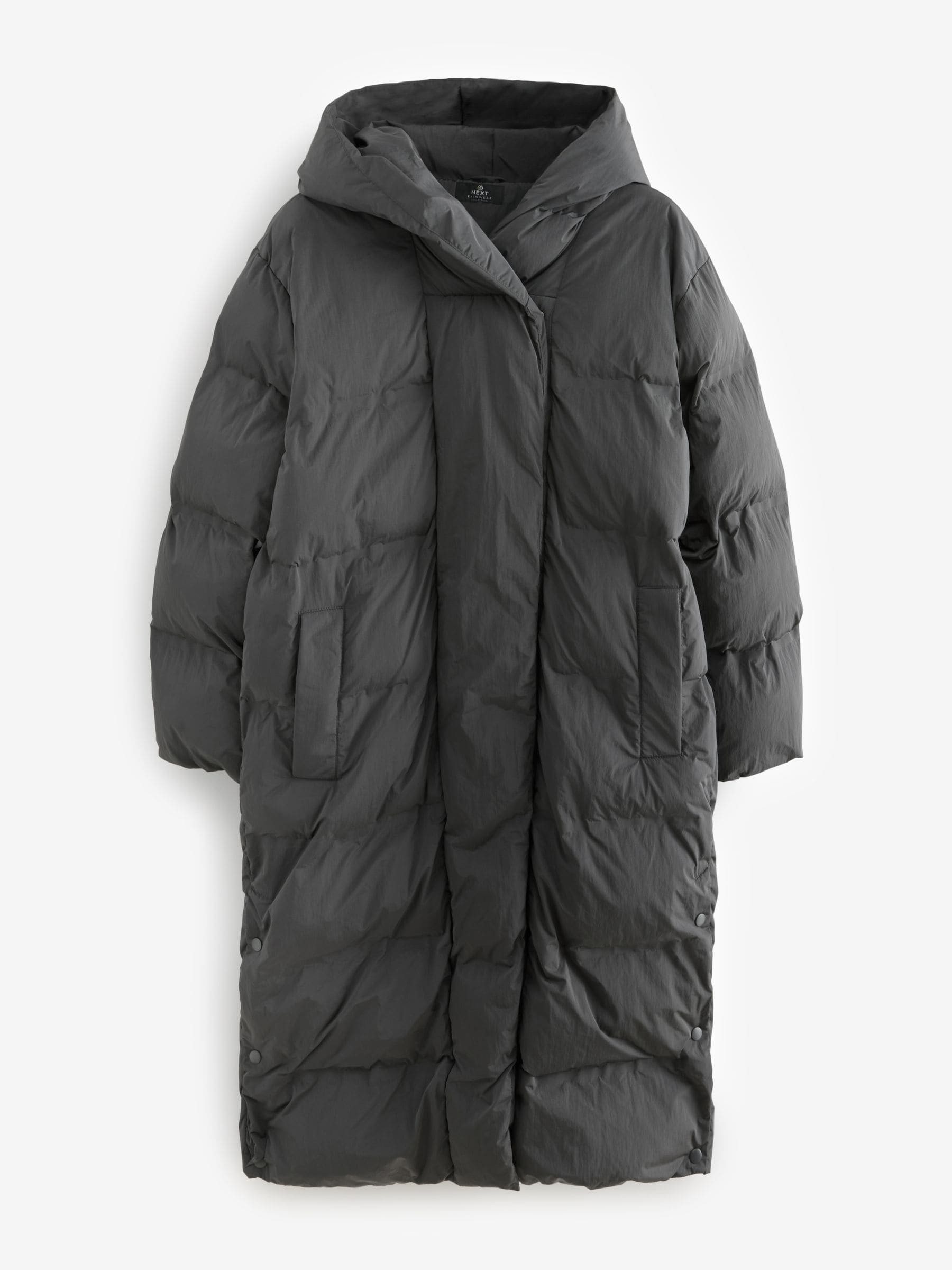 Buy Charcoal Grey Premium Long Padded Hooded Coat from Next USA