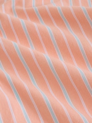 Orange Poplin 100% Cotton Stripe Long Sleeve Shirt - Image 8 of 8