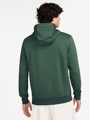 Grön/Vit - Nike Club Zip Up Huvtröja - Bild 2 av 3