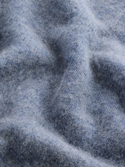 Blue Relaxed Fit Signature Brushed Alpaca/Wool Mix Crew Jumper - Image 7 of 7