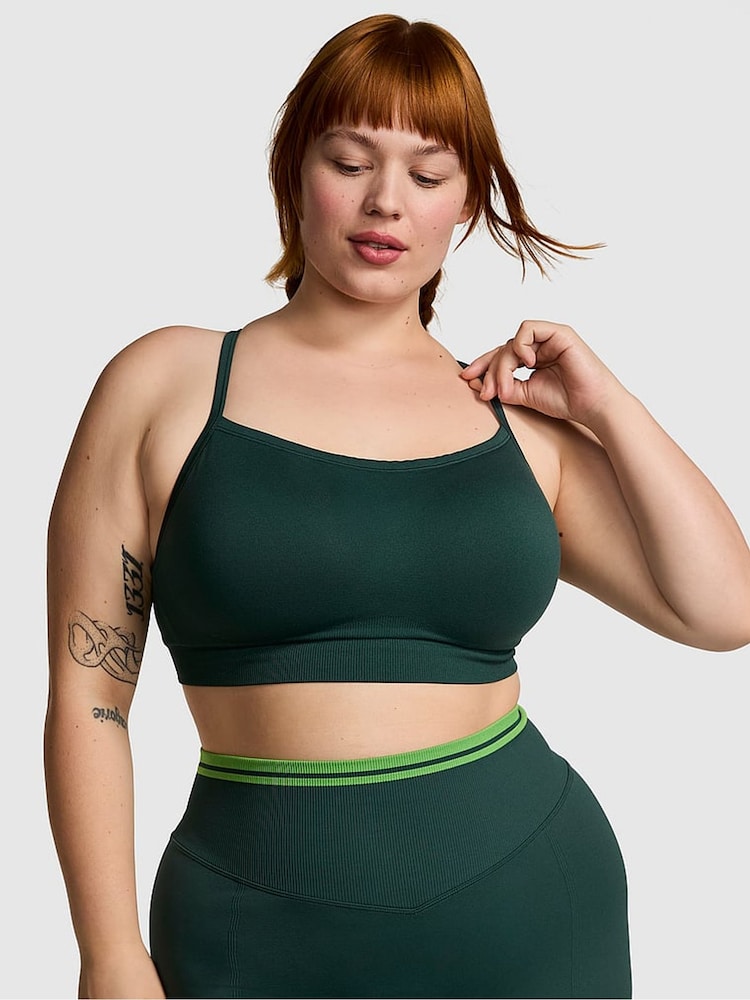 Victoria's Secret PINK Deep Forest Green Sports Bra - Image 1 of 3