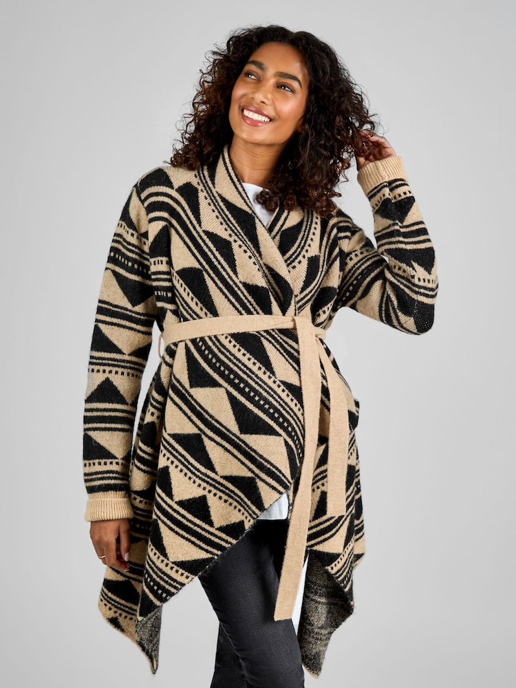 JoJo Maman Bébé Print Drape Maternity & Nursing Cardigan - Imagen 1 de 5 JoJo Maman Bébé Print Drape Maternity & Nursing Cardigan - Imagen 1 de 5