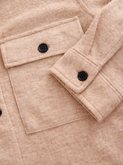 Ecru Cream Textured Bouclé Shacket With Wool - Image 10 of 12