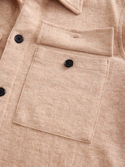 Ecru Cream Textured Bouclé Shacket With Wool - Image 11 of 12
